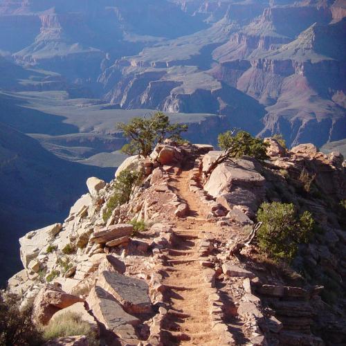 Looking down Windy Ridge on the S Kaibab Trail, Grand Canyon N.P.